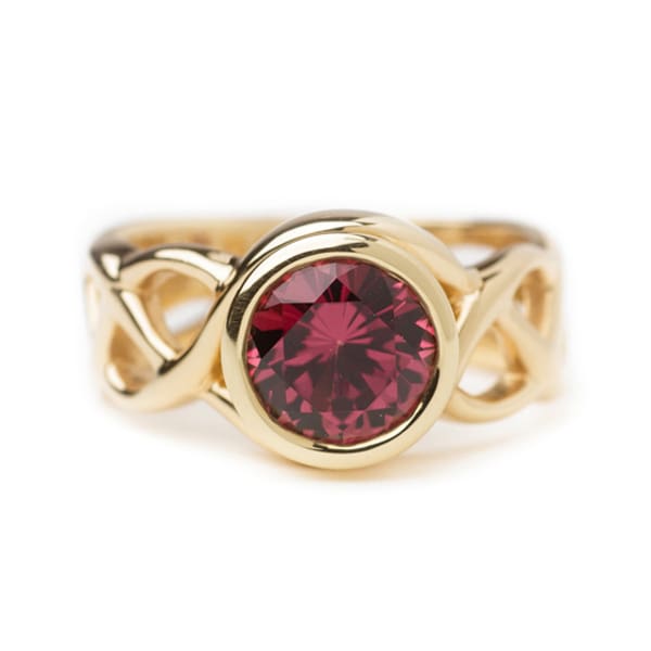 Red Spinel Freeform ring in yellow from The Brown Goldsmiths Signature Ring Collection Red Spinel Freeform ring in yellow from The Brown Goldsmiths Signature Ring Collection